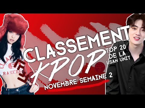 Vidéo TOP 20 CLASSEMENT KPOP  NOVEMBRE 2022 Semaine 2
