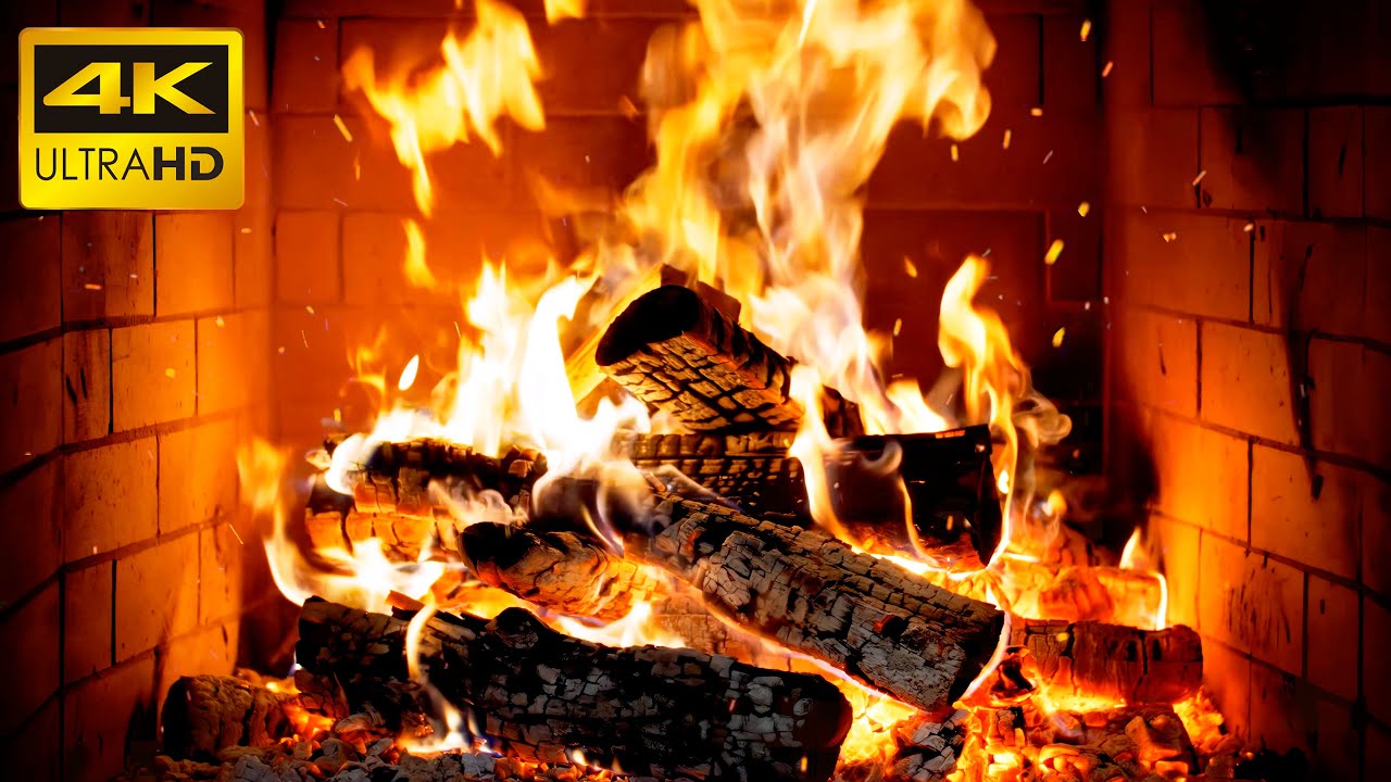 🔥 Fireplace Ambience (NO MUSIC) with Tranquil Fire Sounds and Evening Warmth to Fall Asleep Fast