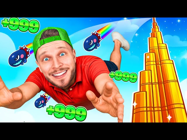 Je Gagne des Trillions en Sautant de la Plus HAUTE Tour du Monde ! (Climb and Jump Tower #2)