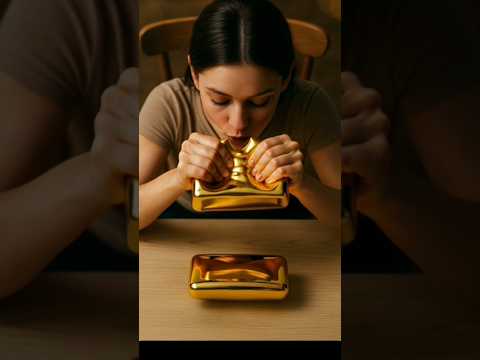 Eating Gold ASMR #satisfying #asmr
