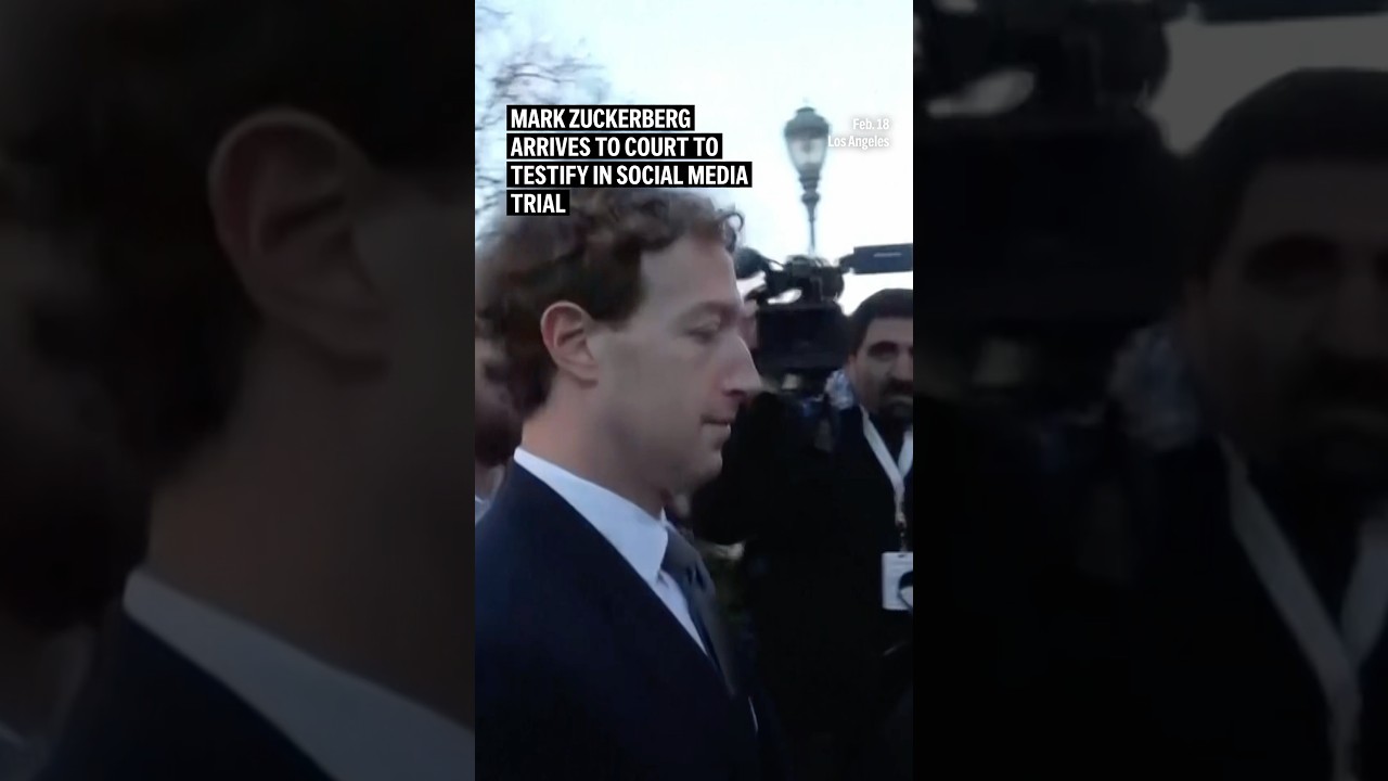 Mark Zuckerberg arrives to court to testify in social media trial