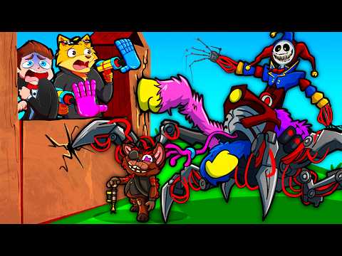 TUTTI I MOSTRI DI POPPY PLAYTIME 5 CONTRO BASI ADMIN GIGANTI SU GMOD CON MRDOMI! *BASE RAZZO?!*