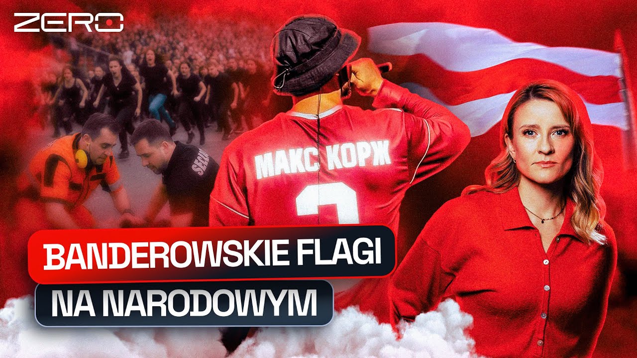 SKANDAL NA NARODOWYM! PRZEPYCHANKI Z OCHRONĄ I BANDEROWSKIE FLAGI NA BIAŁORUSKIM KONCERCIE