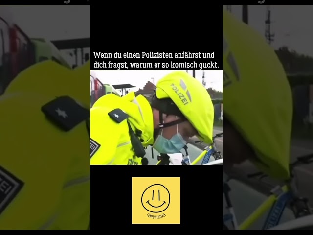 Klassischer Verkehrsalltag im Altersmodus:Polizist will kontrollieren – Rentner fährt weiter.