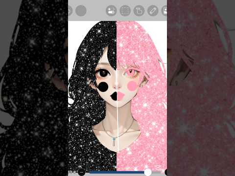 anime 🖤💖✨ hair colour art #anime #drawing #asmr #viral #shorts