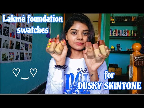 LAKMÉ FOUNDATION SWATCHES FOR DUSKY SKIN TONE + DEMO 🔥❤️ What's my perfect shade ?!!!!