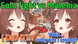 Korone Can't Stop Crying After Finally Beating Malenia Solo [Hololive]