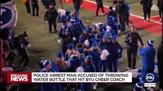 Police arrest man accused of throwing water bottle after BYU-Utah game