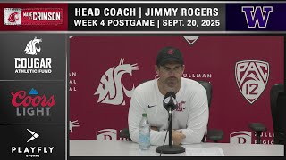 WSU Football: "He gave us a Spark" | Jimmy Rogers Boeing Apple Cup Washington Postgame | 9/20/25