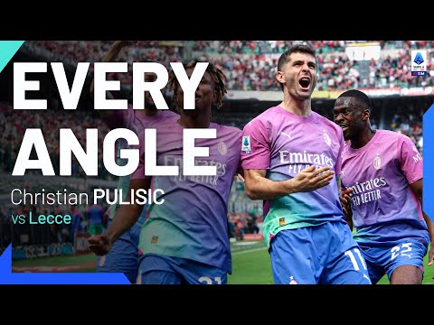 Pulisic reaches the 10-goal mark with a beauty | Every Angle | Milan-Lecce | Serie A 2023/24