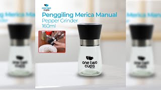 Pratinjau video produk One Two Cups Penggiling Biji Lada Spices Pepper Mill Grinder 160ml - M15996