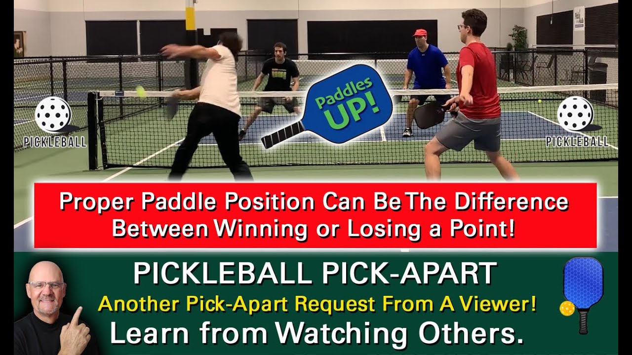 Pickleball! Become A Better Player! Use Proper Paddle Position and Get To The NVZ Quicker!