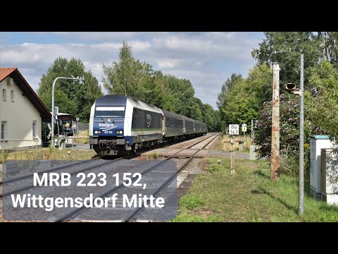 4K | TDRO 223 152 komt met rijtuigen door Wittgensdorf Mitte als RE 6 naar Leipzig Hbf!