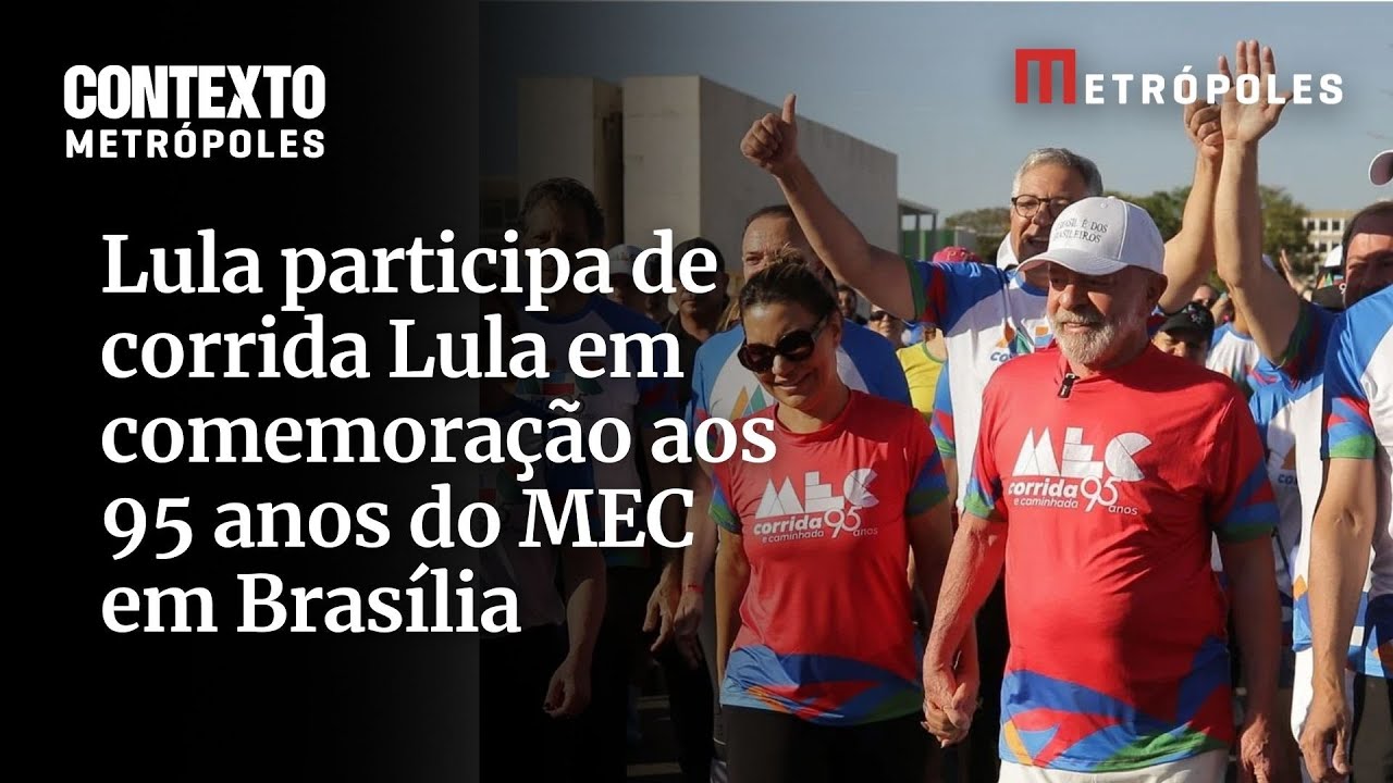 Lula participa de corrida Lula em comemoração aos 95 anos do MEC em Brasília Não tem motociata