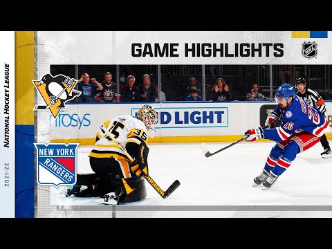 Penguins @ Rangers 3/25 | NHL Highlights 2022
