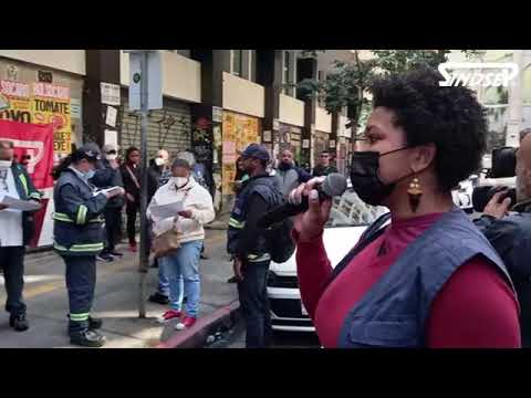 Ato dos/as trabalhadores/as da saúde arranca reunião