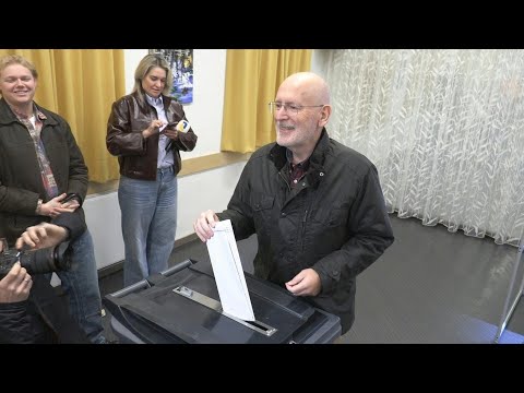 GroenLinks-PvdA leader Frans Timmermans votes in Dutch election | AFP