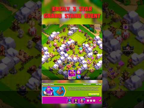 EASILY 3 STAR GRAND STAND EVENT #clashofclans #clashofclansevent #gameplay #shorts #shortsfeed
