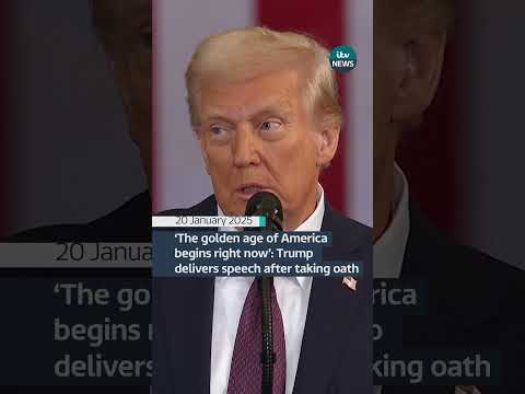 Trump promised to ‘put America first’ in a speech to mark his second term as US president #itvnews