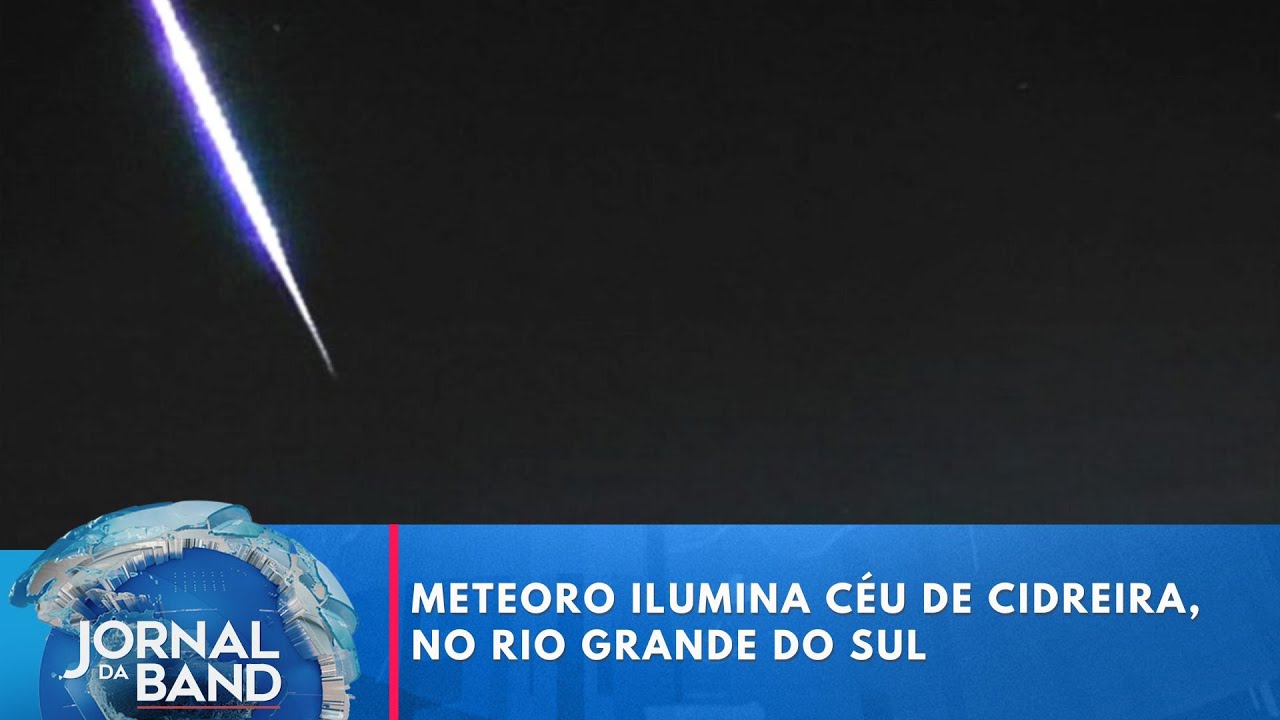 Meteoro ilumina céu de Cidreira no Rio Grande do Sul | Jornal da Band