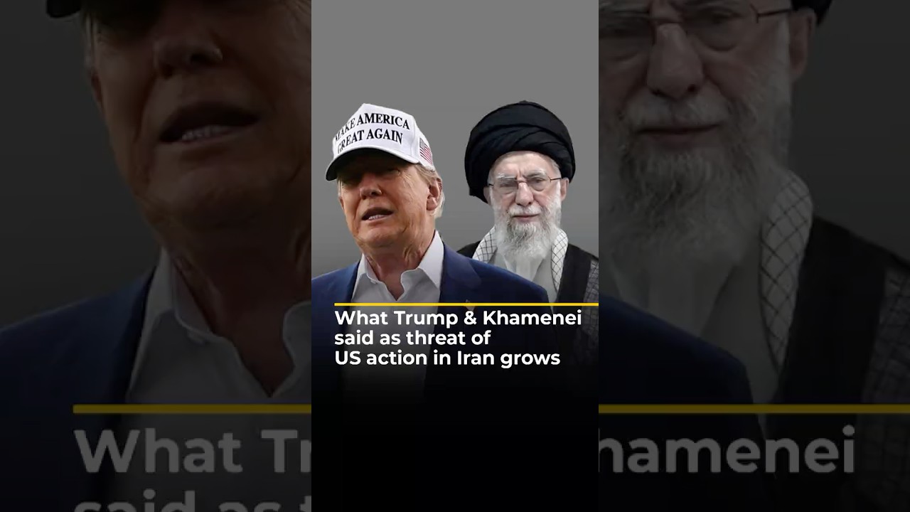 What Trump & Khamenei said as threat of US action in Iran grows | AJ #shorts