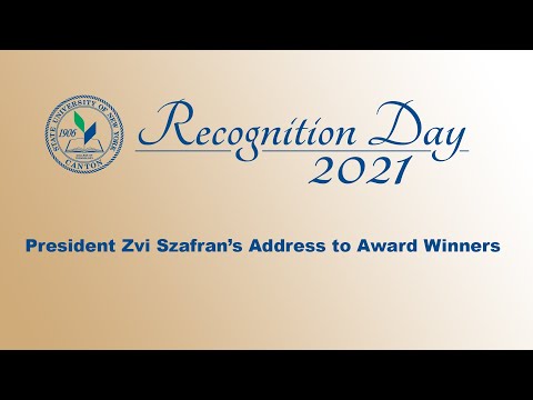 SUNY Canton President Zvi Szafran Recognizes Meritorious Service Award Winners