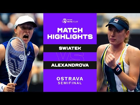 Iga Swiatek vs. Ekaterina Alexandrova | 2022 Ostrava Semifinal | WTA Match Highlights