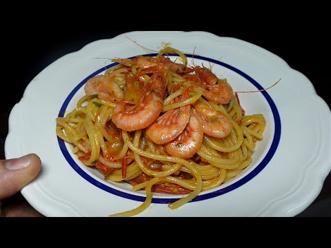 Spaghetti con Gamberetti a centimetro zero e frittura di pesce strepitosa