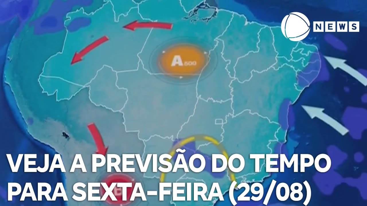 Confira a previsão do tempo para sexta feira 2908
