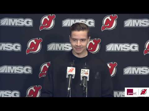 Yegor Sharangovich Exit Interview | NEW JERSEY DEVILS video clip