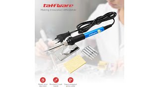 Taffware Solder Iron Adjustable Fast Heating Temperature 60W with 5 Tips - CS31 - Black - 1