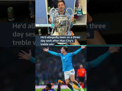 Has Grealish finally got to sleep? #itvnews #football #mancity