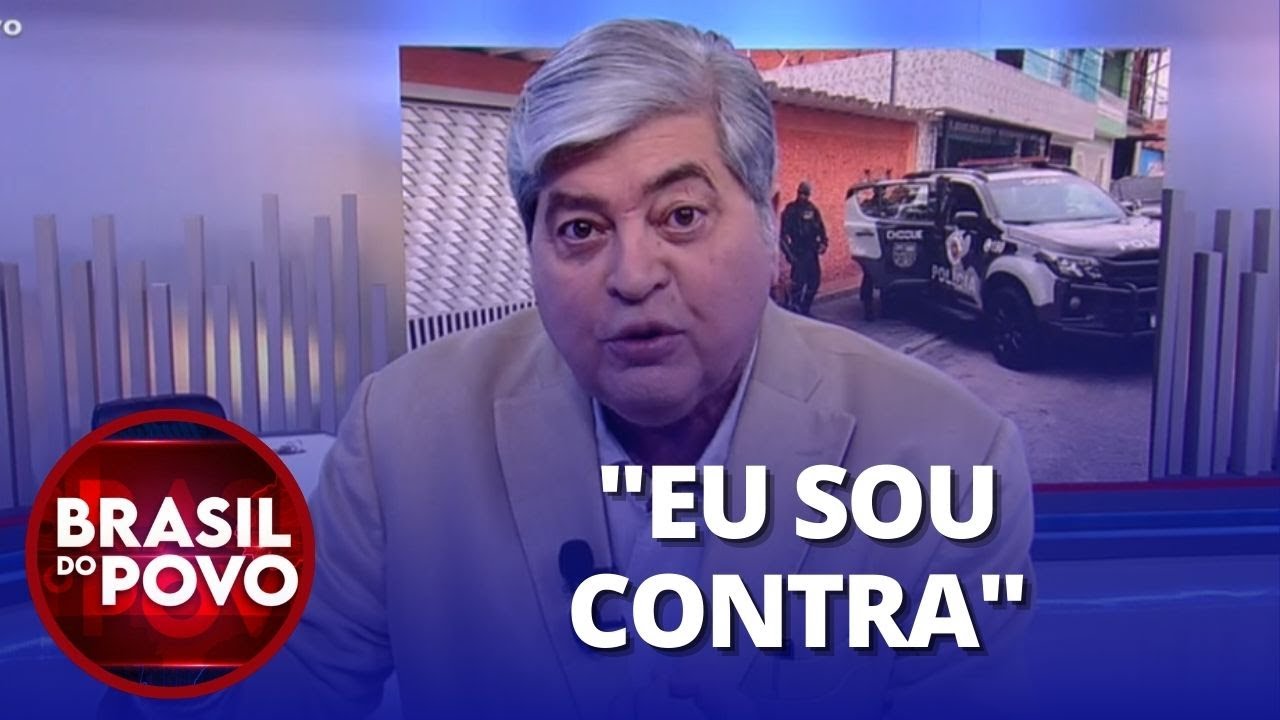 Eu sou contra Datena critica saidinha de criminoso do PCC