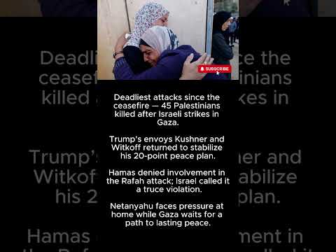 #GazaCrisis: Deadly Flare-Up Tests Fragile #Israel–#Hamas Ceasefire Amid #Trump Peace Plan