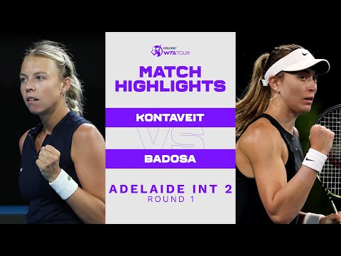 Anett Kontaveit vs. Paula Badosa | 2023 Adelaide 2 Round 1 | WTA Match Highlights