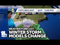 Winter storm model changes to less snow