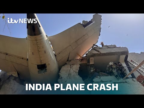 London-bound Air India flight crashes near Ahmedabad airport | ITV News