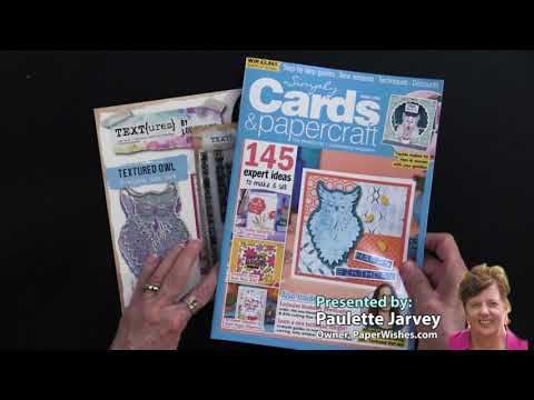 #232 Simply Cards & Papercraft Magazine--Textures Owl