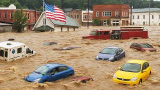 West Virginia & Atlanta UNDERWATER ! 🌊 Severe Flooding Submerges Roads, Homes & Cars
