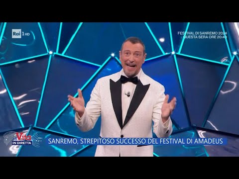 Sanremo, strepitoso successo del Festival di Amadeus - La Vita in diretta - 07/02/2024