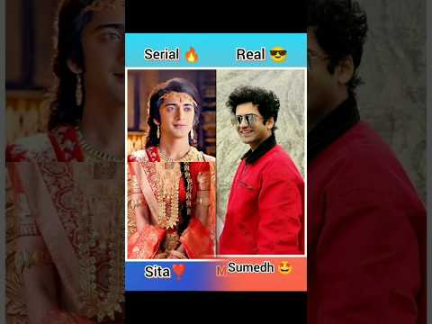 Radhakrishnan serial Reel Vs Real #shorts #radhakrishna #youtube #trending #ram #sita #malikasingh