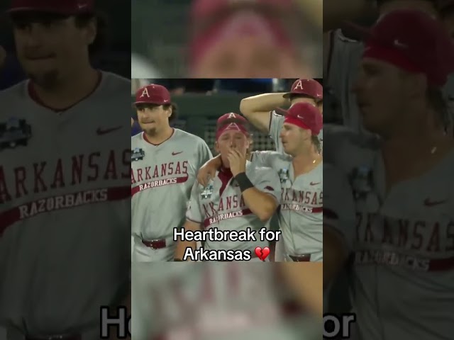 Arkansas players consoled each other after the loss to LSU 💜