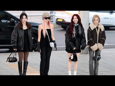 에스파(aespa) 이른 아침에도 밝은 비주얼 (마마 어워즈 출국) Departure | 241121