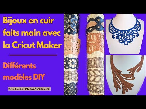 Bijoux en cuir faits main avec la Cricut Maker ✂️ | Différents modèles DIY