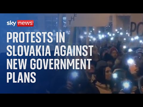 Watch live: Protests in Slovakia against new government plans