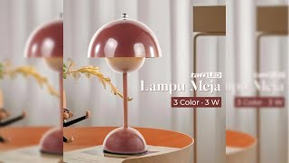 Pratinjau video produk TaffLED Lampu Meja Hias LED Dimmable Modern Mushroom 3 Color 3W - LM39