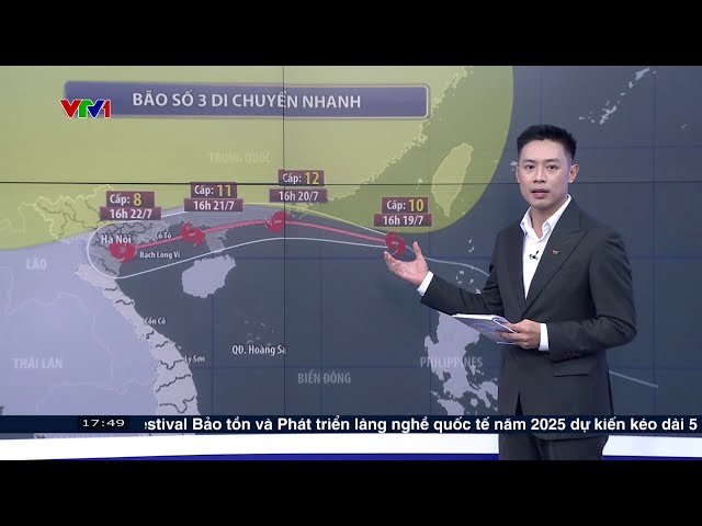 Dự báo mới nhất về cơn bão số 3 trên Biển Đông | VTVWDB