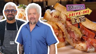 Guy & Michael Symon Eat a Ridiculous Reuben in Cleveland | Diners, Drive-Ins & Dives | Food Network