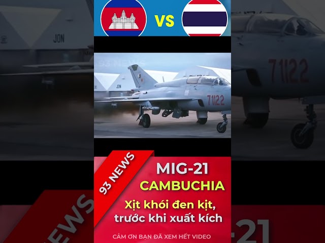 MIG - 21 CAMPUCHIA Xịt khói đen xì