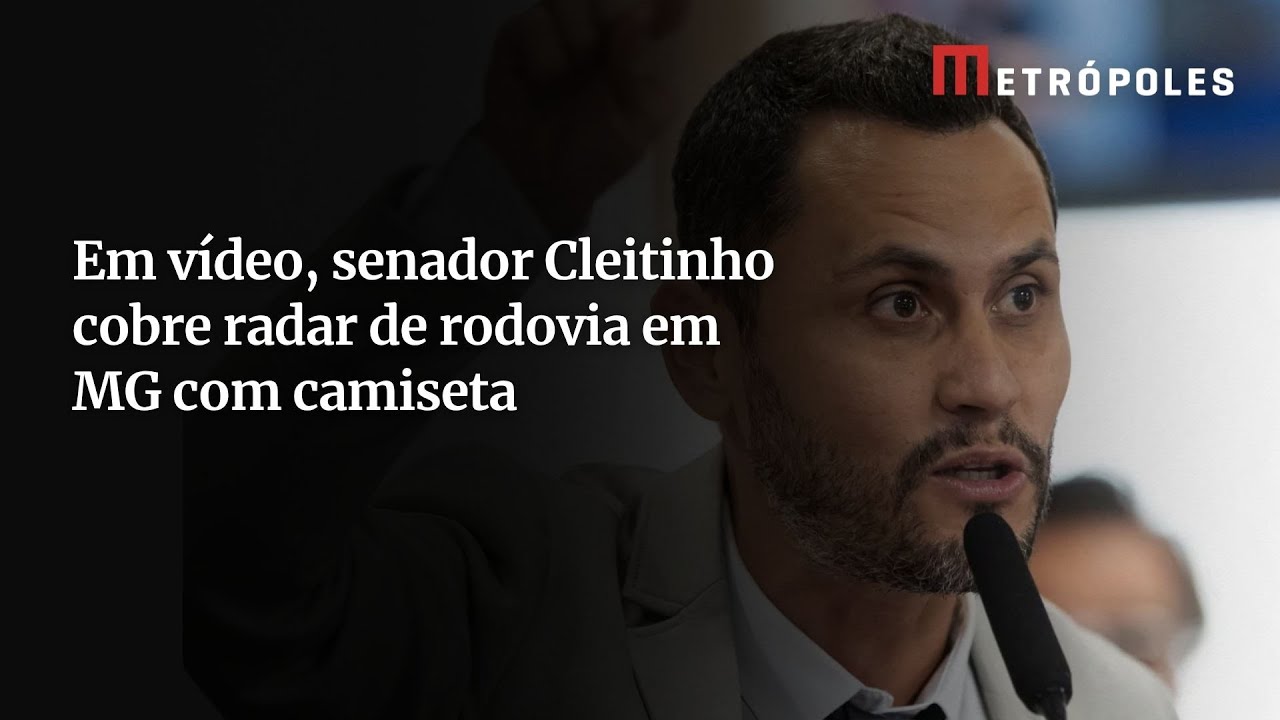 Senador Cleitinho usa camiseta para cobrir radar de rodovia em MG